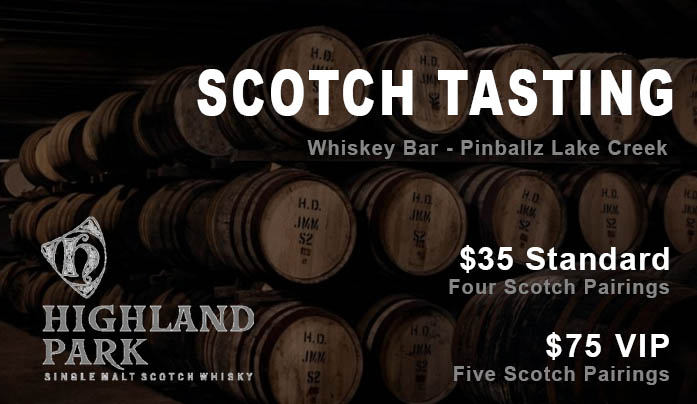 HIghland Park Scotch Tasting Whiskey Bar